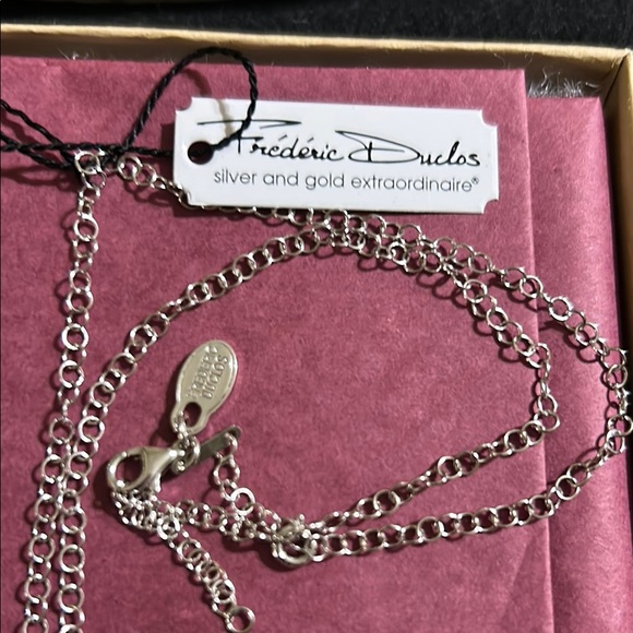 Frederic Duclos Silver Necklace with Pearl Accent - Picture 2 of 3
